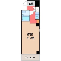 宇都宮駅 徒歩11分 3階の物件間取画像